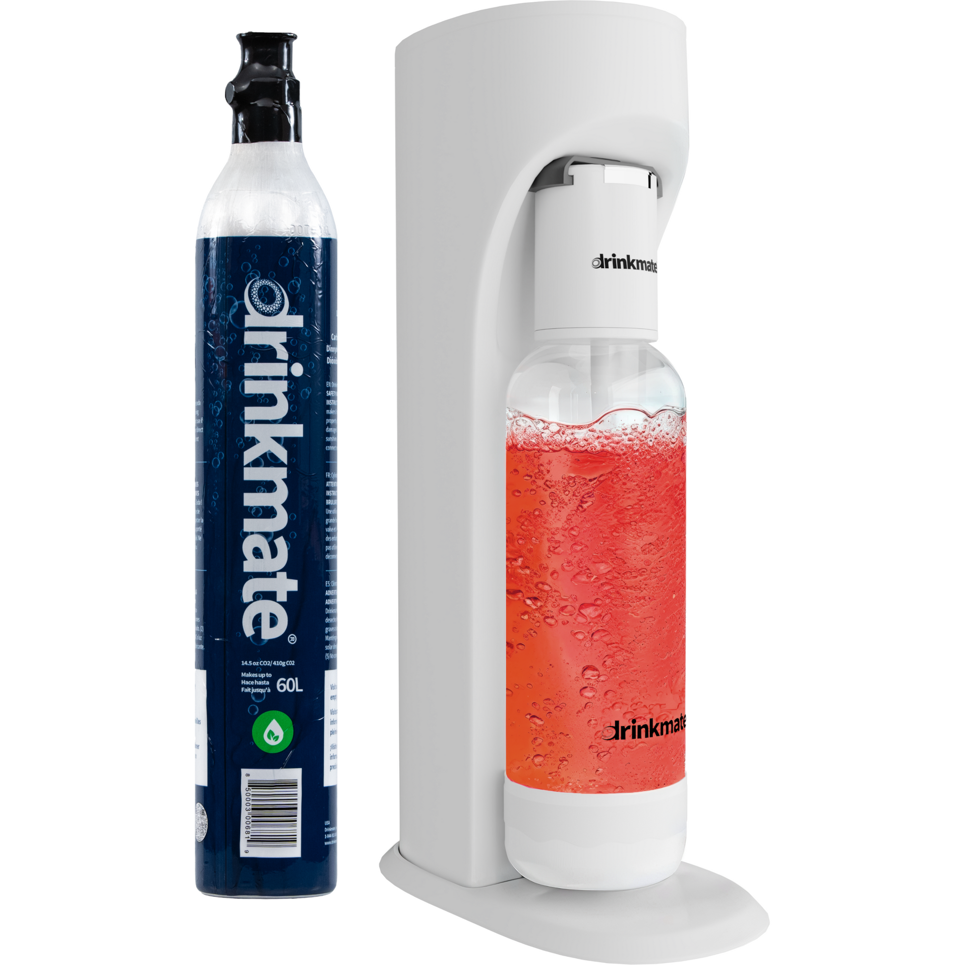 Drinkmate Sparkling Water and Soda Maker, Carbonates ANY Drink, with 60L CO2 Cylinder - Drinkmate UK