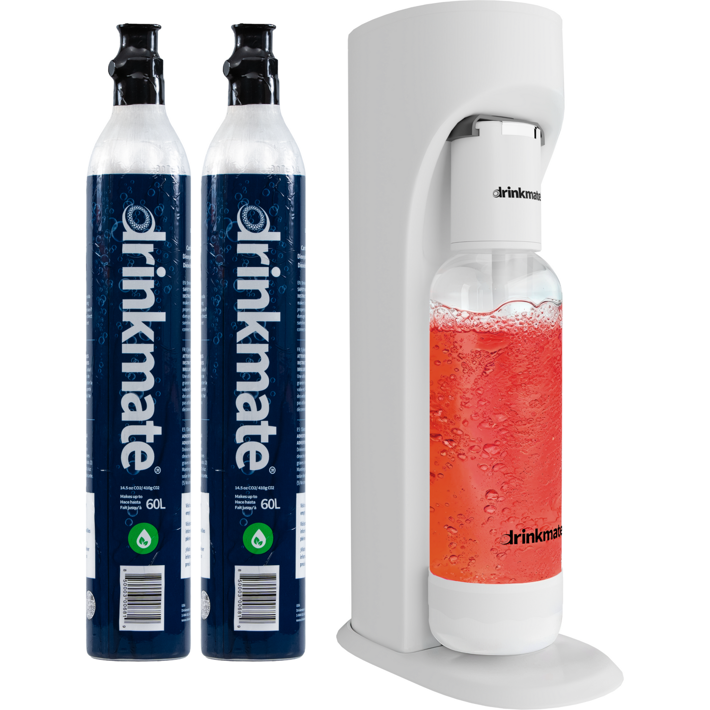 Drinkmate Sparkling Water and Soda Maker, Carbonates ANY Drink, Two Cylinder Bundle - Drinkmate UK