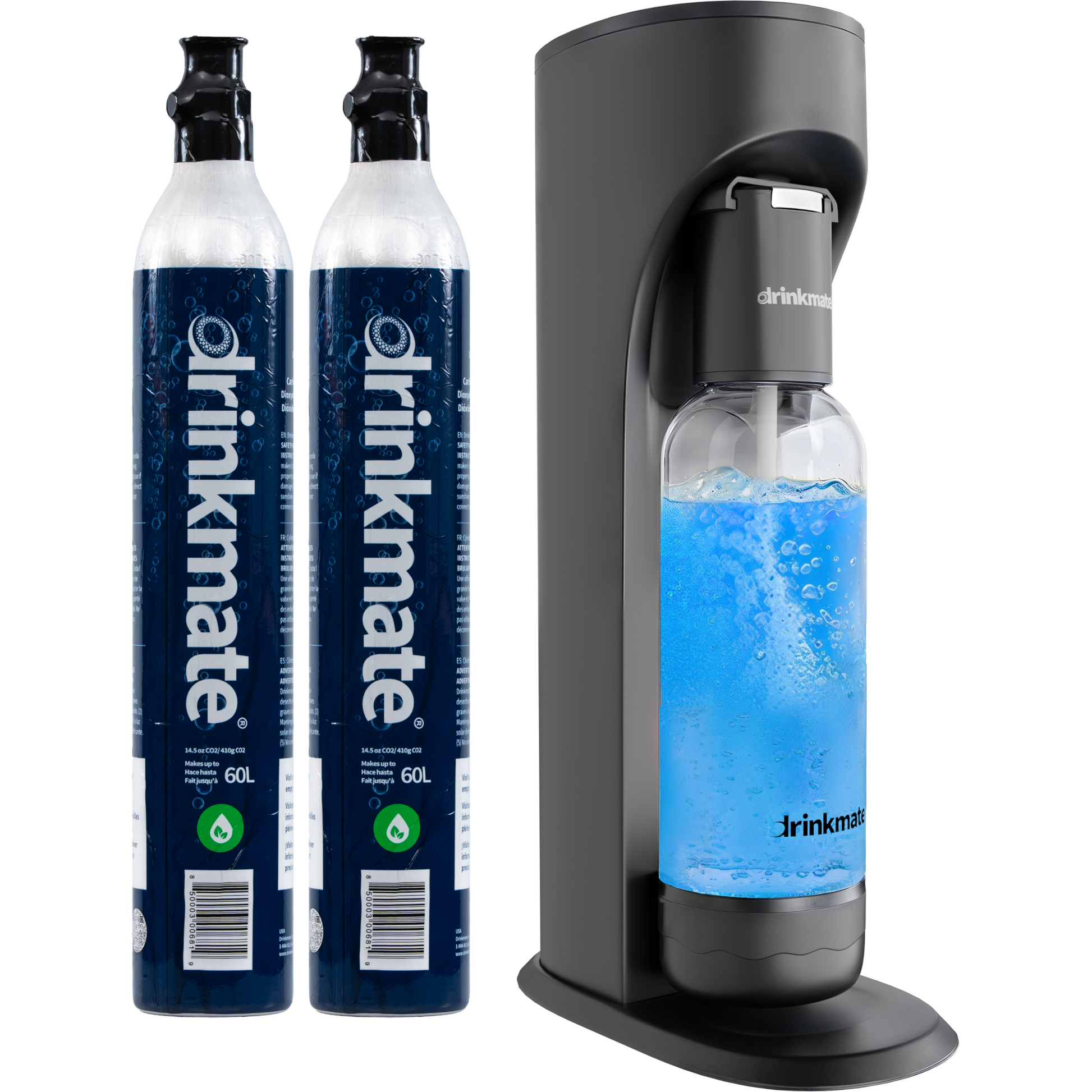 Drinkmate Sparkling Water and Soda Maker, Carbonates ANY Drink, Two Cylinder Bundle - Drinkmate UK