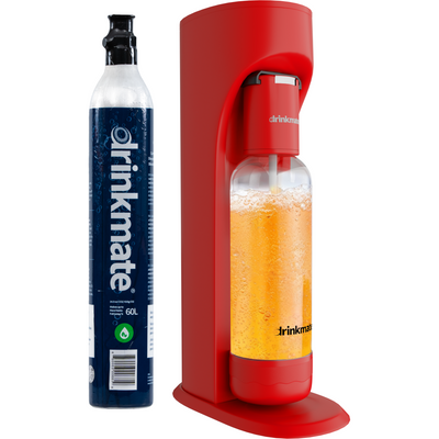 Drinkmate Sparkling Water and Soda Maker, Carbonates ANY Drink, One Cylinder Bundle