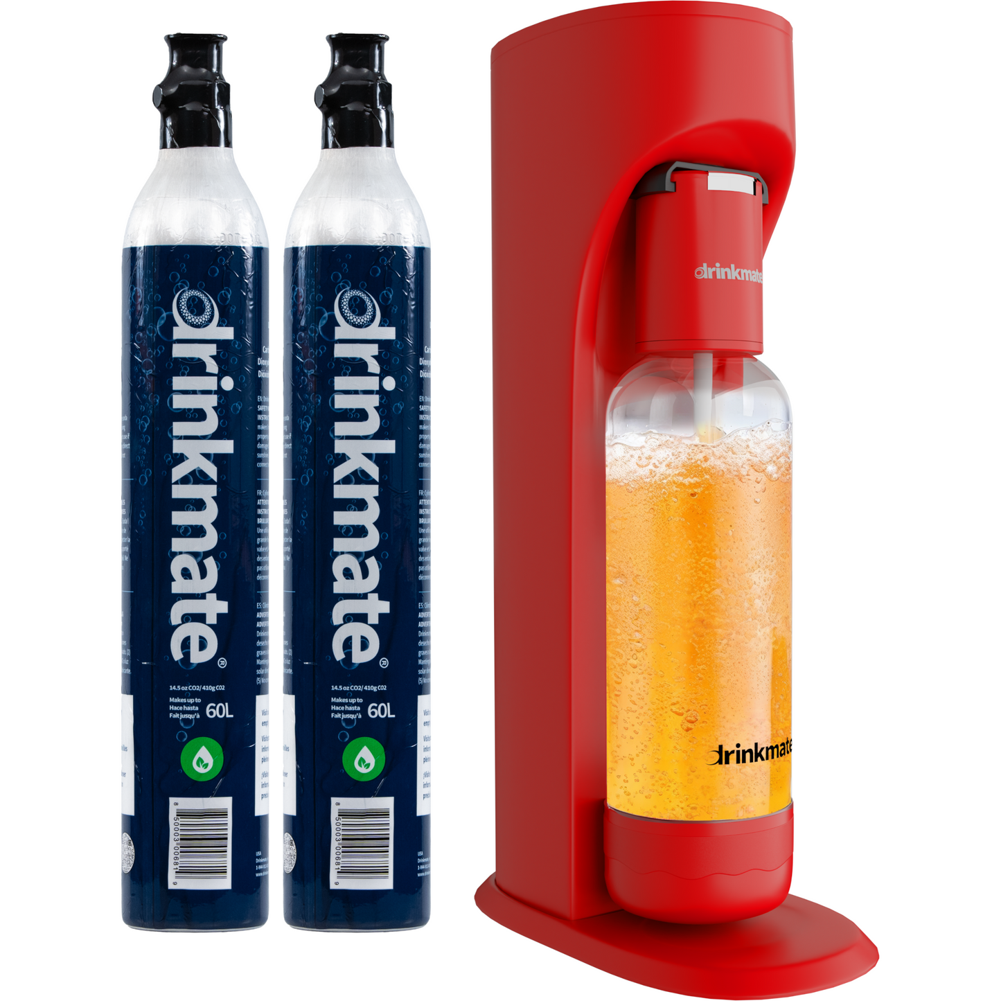 Drinkmate Sparkling Water and Soda Maker, Carbonates ANY Drink, Two Cylinder Bundle - Drinkmate UK