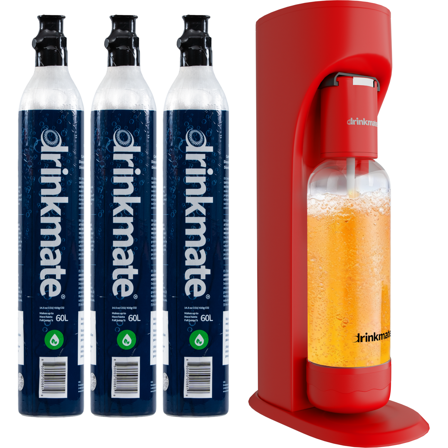 Drinkmate Sparkling Water and Soda Maker, Carbonates ANY Drink, Three Cylinder Bundle - Drinkmate UK