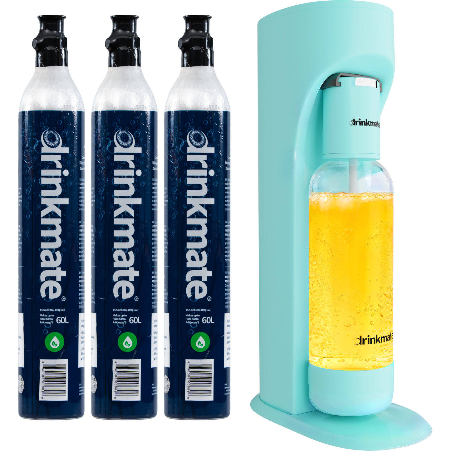Drinkmate Sparkling Water and Soda Maker, Carbonates ANY Drink, Three Cylinder Bundle - Drinkmate UK