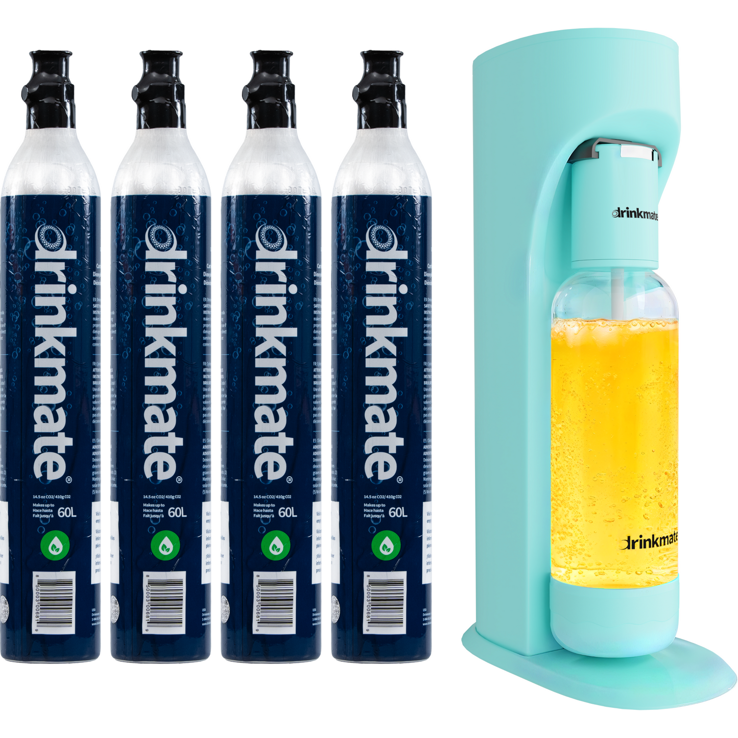 Drinkmate Sparkling Water and Soda Maker, Carbonates ANY Drink, Four Cylinder Bundle - Drinkmate UK