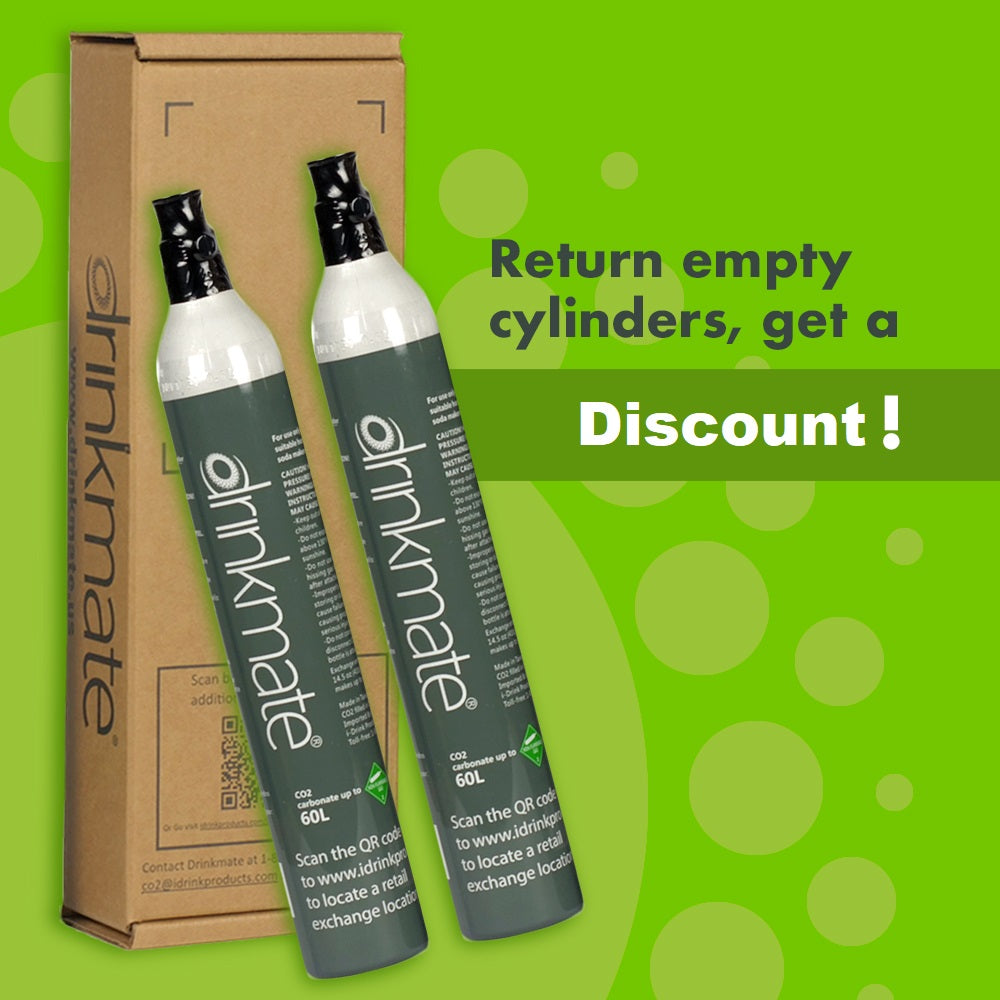 CO2 Refill Cylinders 60L (14.5 oz) - 4 Pack - Drinkmate UK