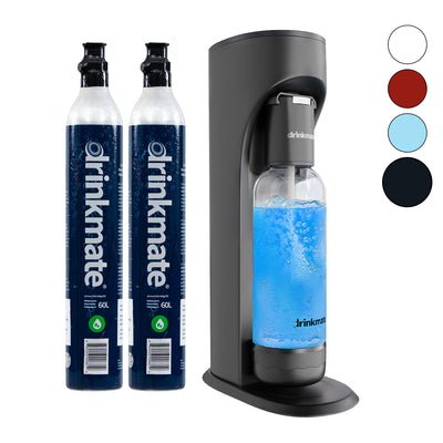 Drinkmate Sparkling Water and Soda Maker, Carbonates ANY Drink, Two Cylinder Bundle