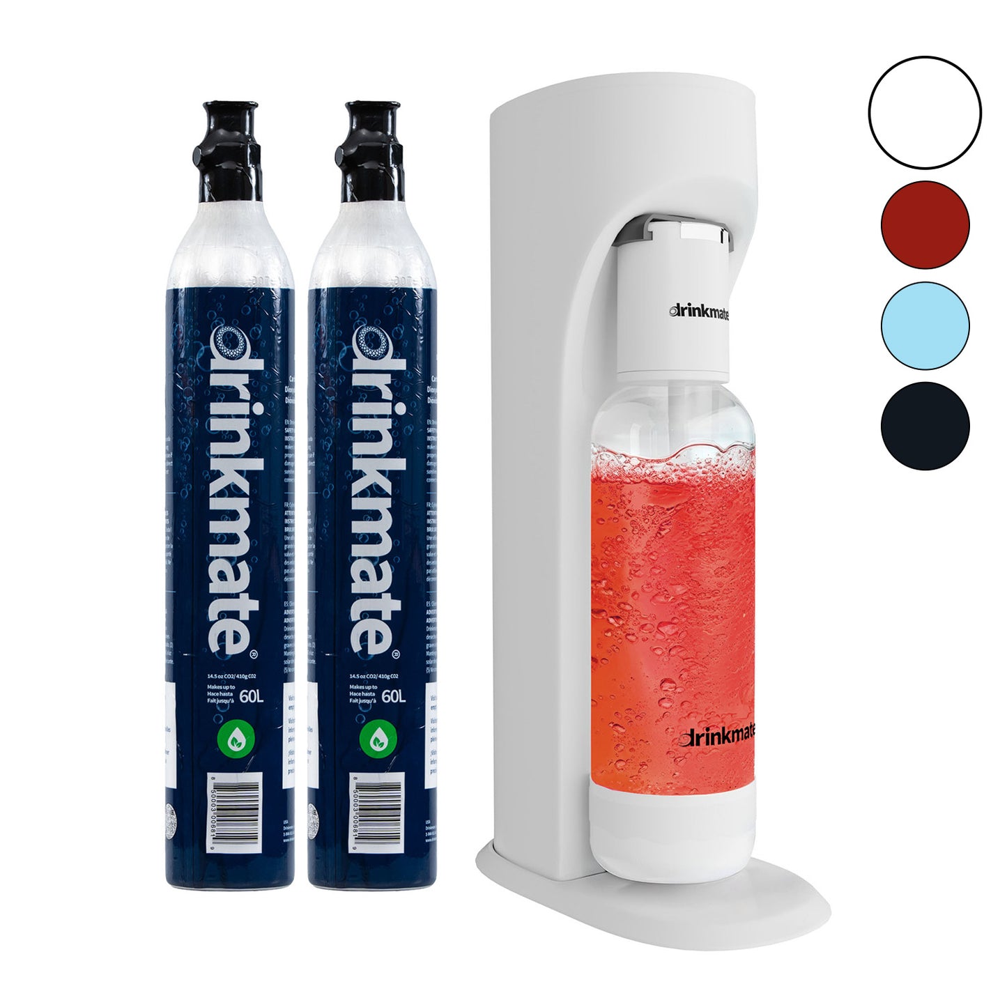 Drinkmate Sparkling Water and Soda Maker, Carbonates ANY Drink, Two Cylinder Bundle - Drinkmate UK