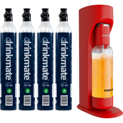 Drinkmate Sparkling Water and Soda Maker, Carbonates ANY Drink, Four Cylinder Bundle - Drinkmate UK