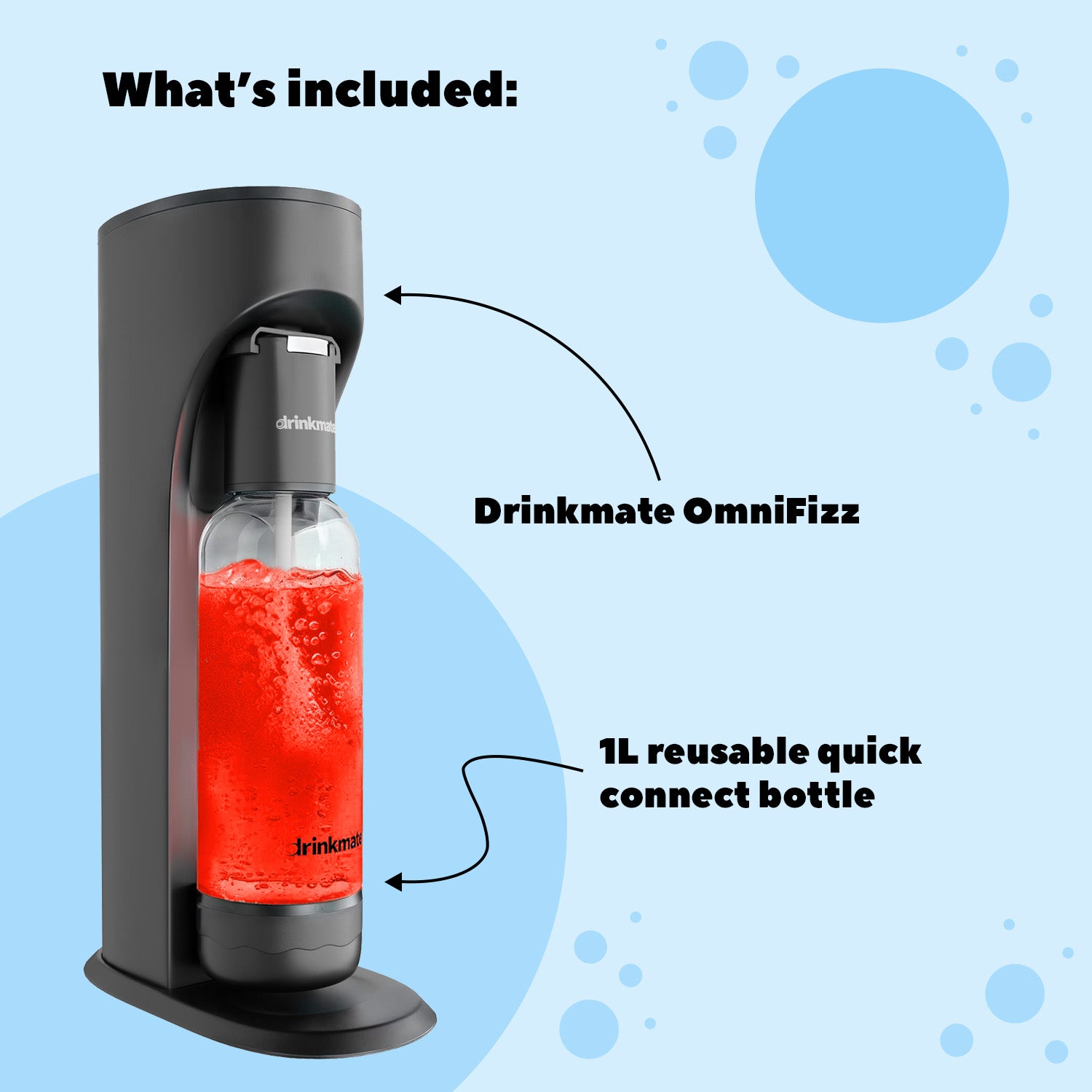 Drinkmate Sparkling Water and Soda Maker, Carbonates ANY Drink