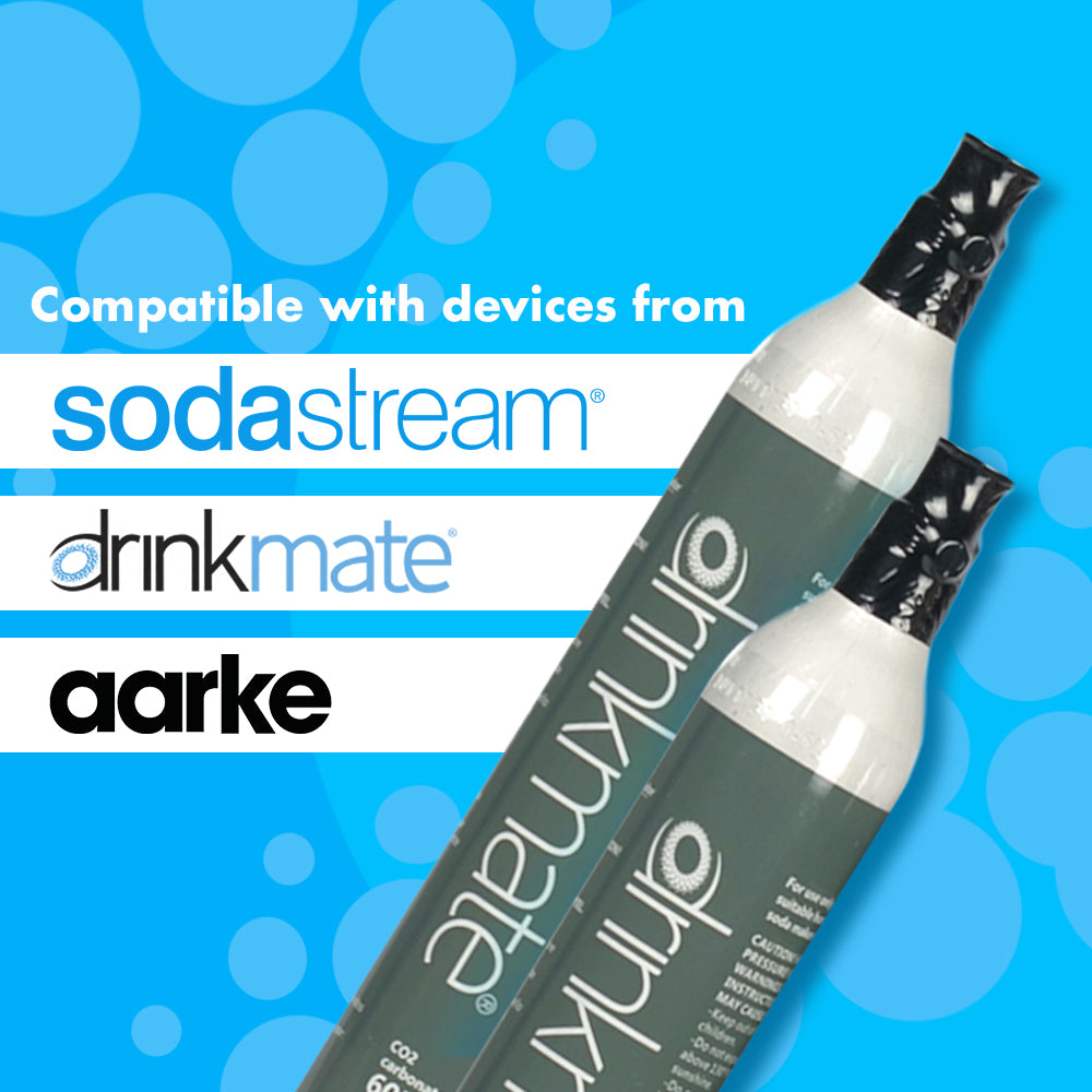 CO2 Refill Cylinders 60L (14.5 oz) - 4 Pack - Drinkmate UK