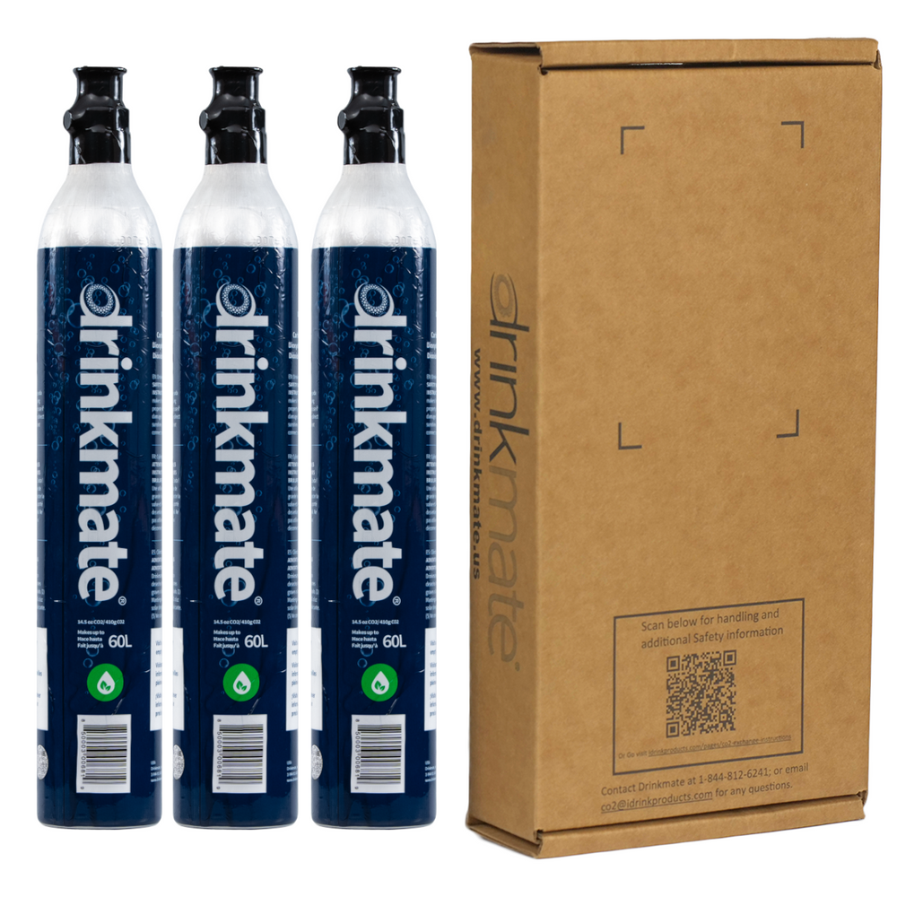 CO2 Refill Cylinders 60L (14.5 oz) - 3 Pack - Drinkmate UK
